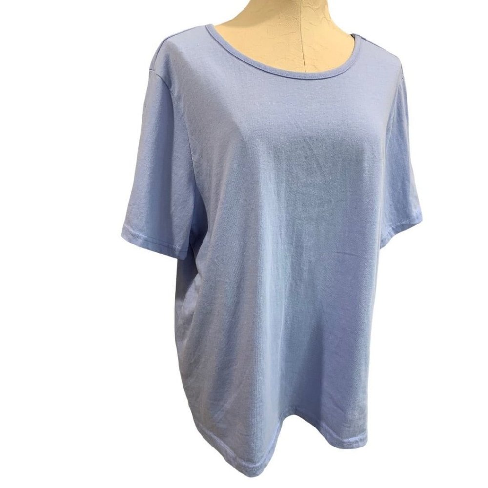 1X CW Classics Lavender Women's Scoop Neck Short Sleeve Tshirt 1990s Vintage‎